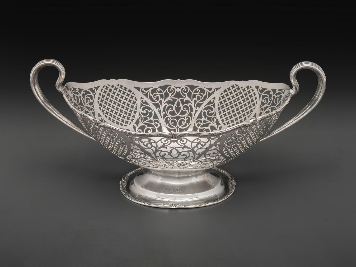 A Three-Handled American Silver Trophy Cup and Basket