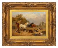 Horses, Goats, and Chickens at Pasture
