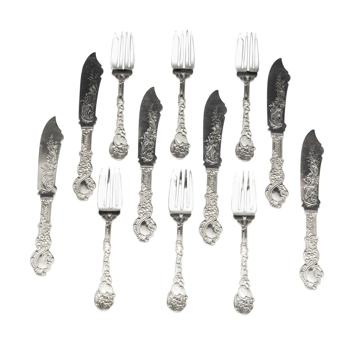 An American Silver Dessert Service