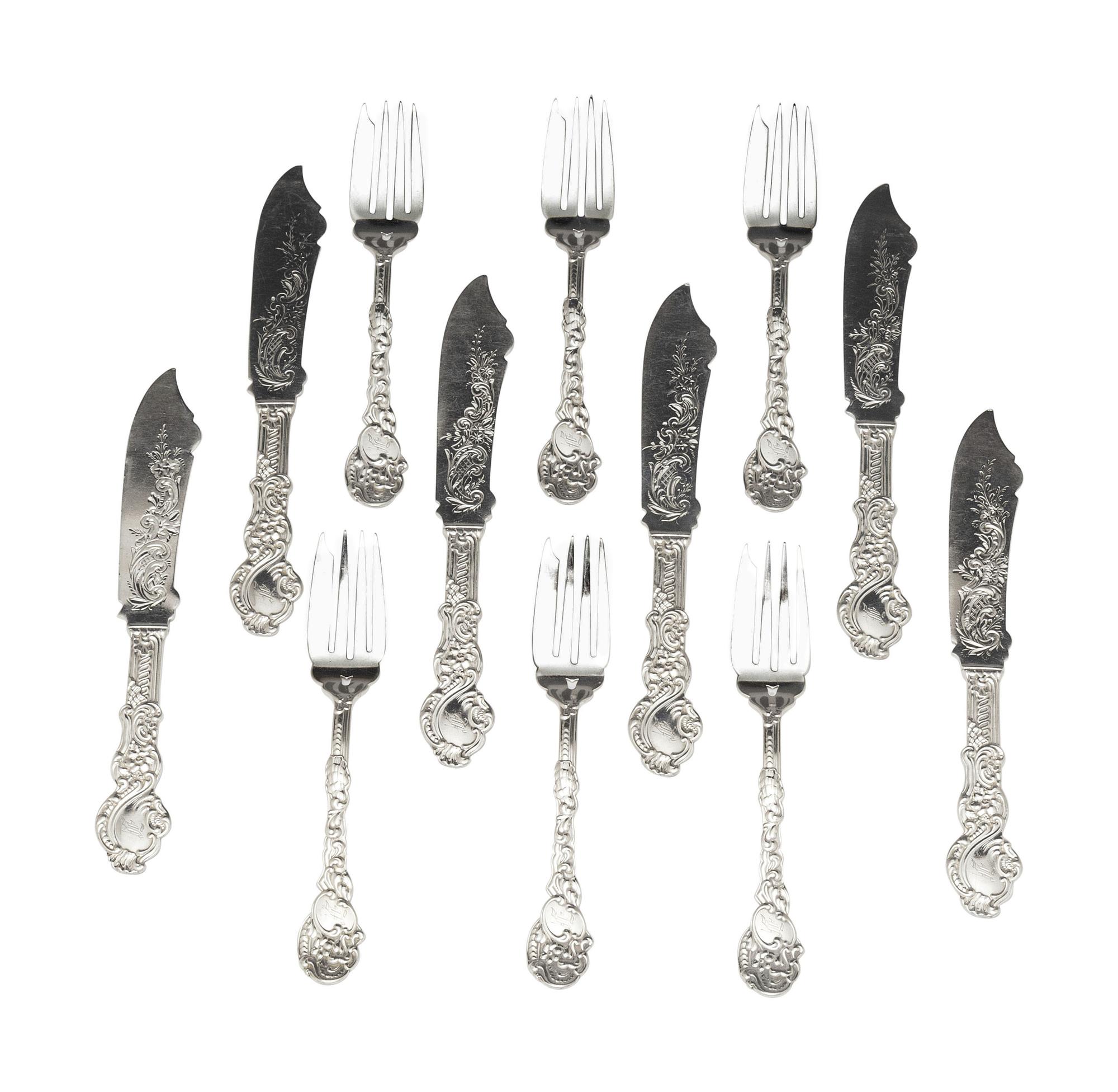 An American Silver Dessert Service