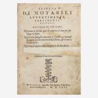 [Sporting] [Equestrian] (Grisone, Federico) Ordini di calvalcare, et modi di conoscere le nature de' cavalli...