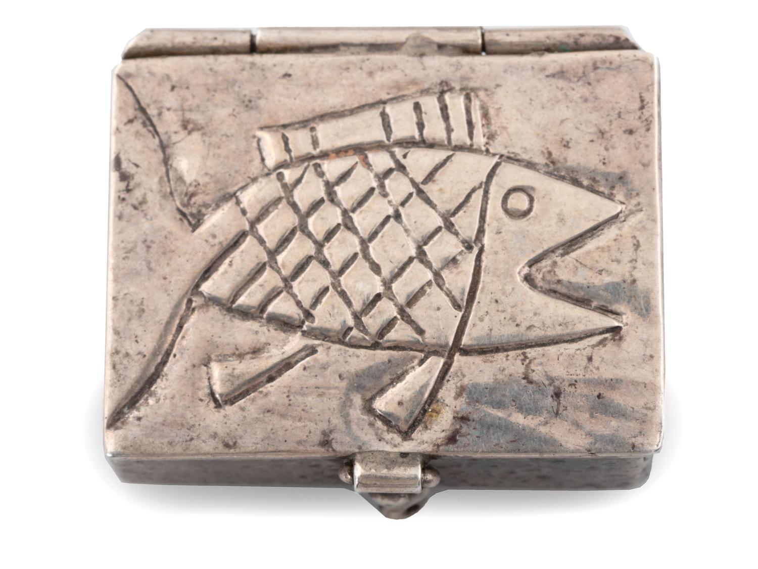 Group of Southwester-style Silver Lidded Boxes