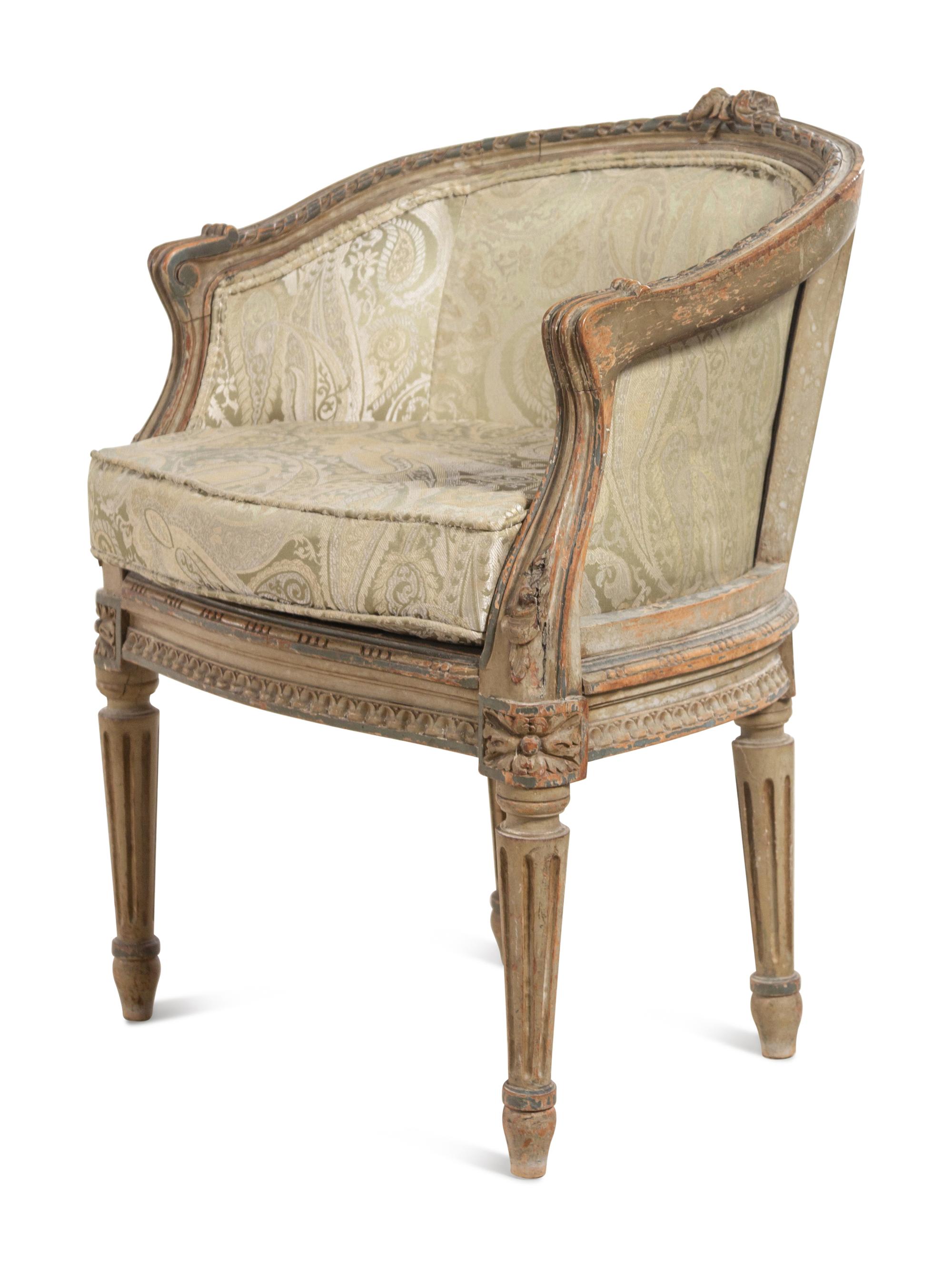 Two Louis XVI Style Painted Child's Bergères