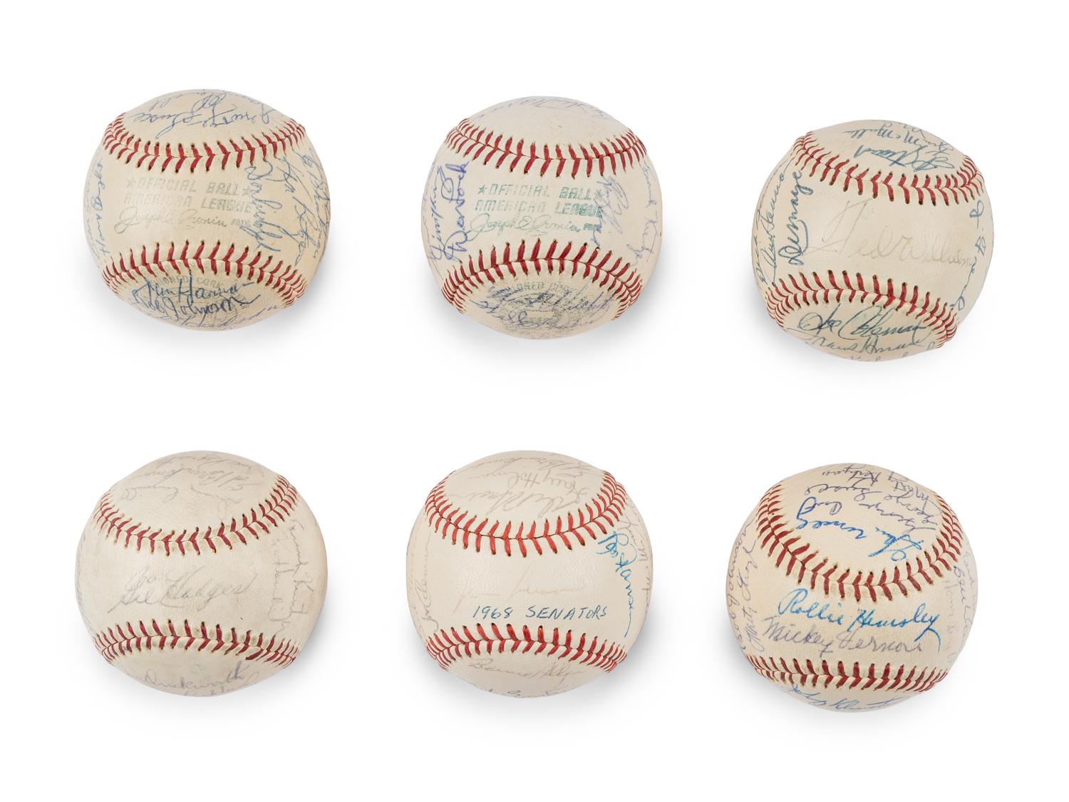 A Group of Assorted 1960s Washington Senators Team Signed Autograph Baseballs