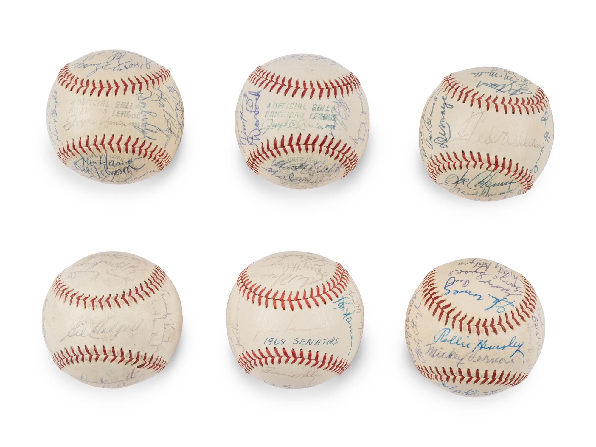 A Group of Assorted 1960s Washington Senators Team Signed Autograph Baseballs