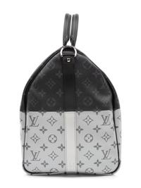 Louis Vuitton Limited Edition Split Keepall Bandoulière 50 in Black and Silver Monogram Canvas, Kim Jones, 2018