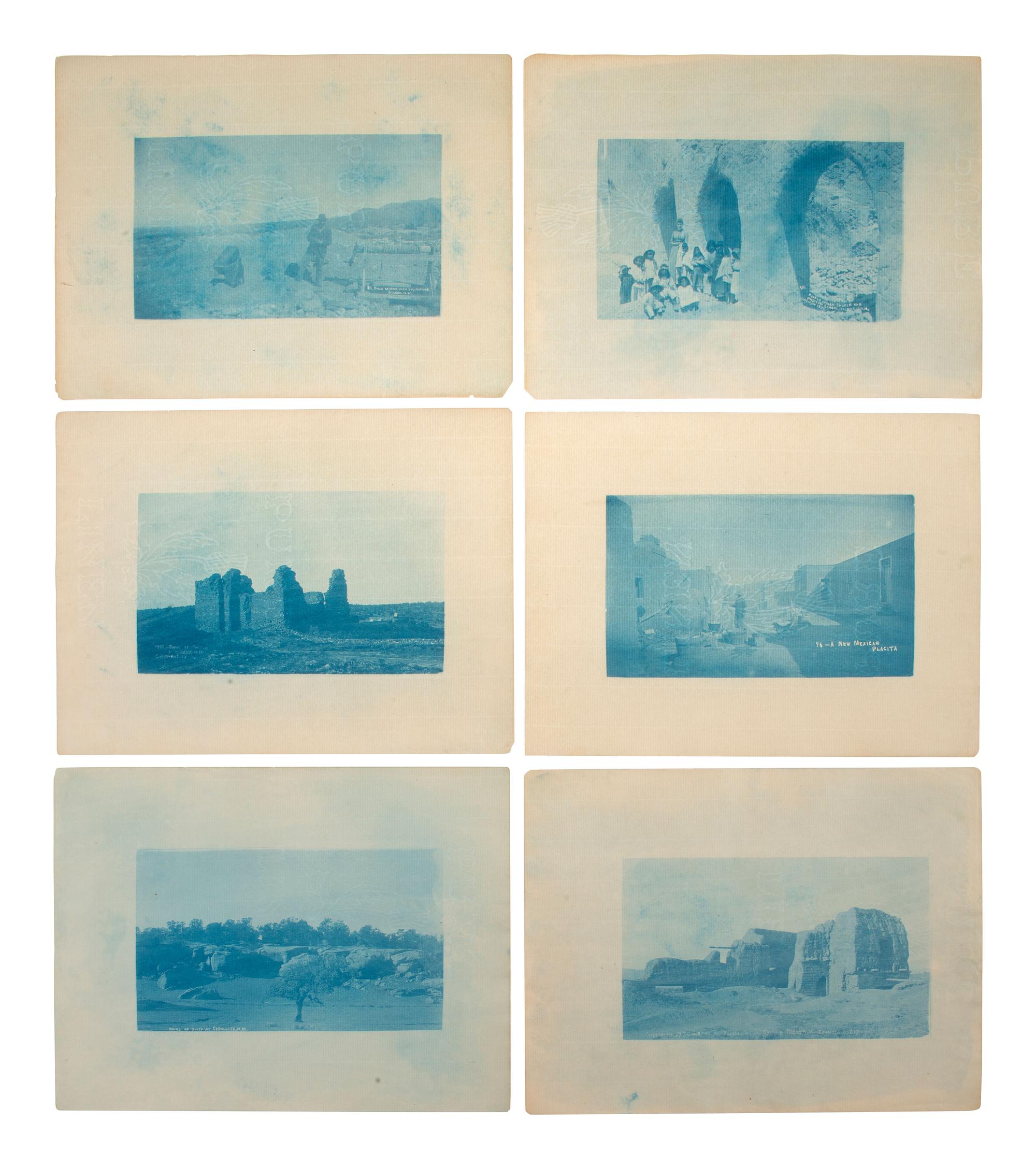 [NATIVE AMERICANS - WESTERN AMERICANA]. LUMMIS, C.F. 24 cyanotypes of native subjects and miners.