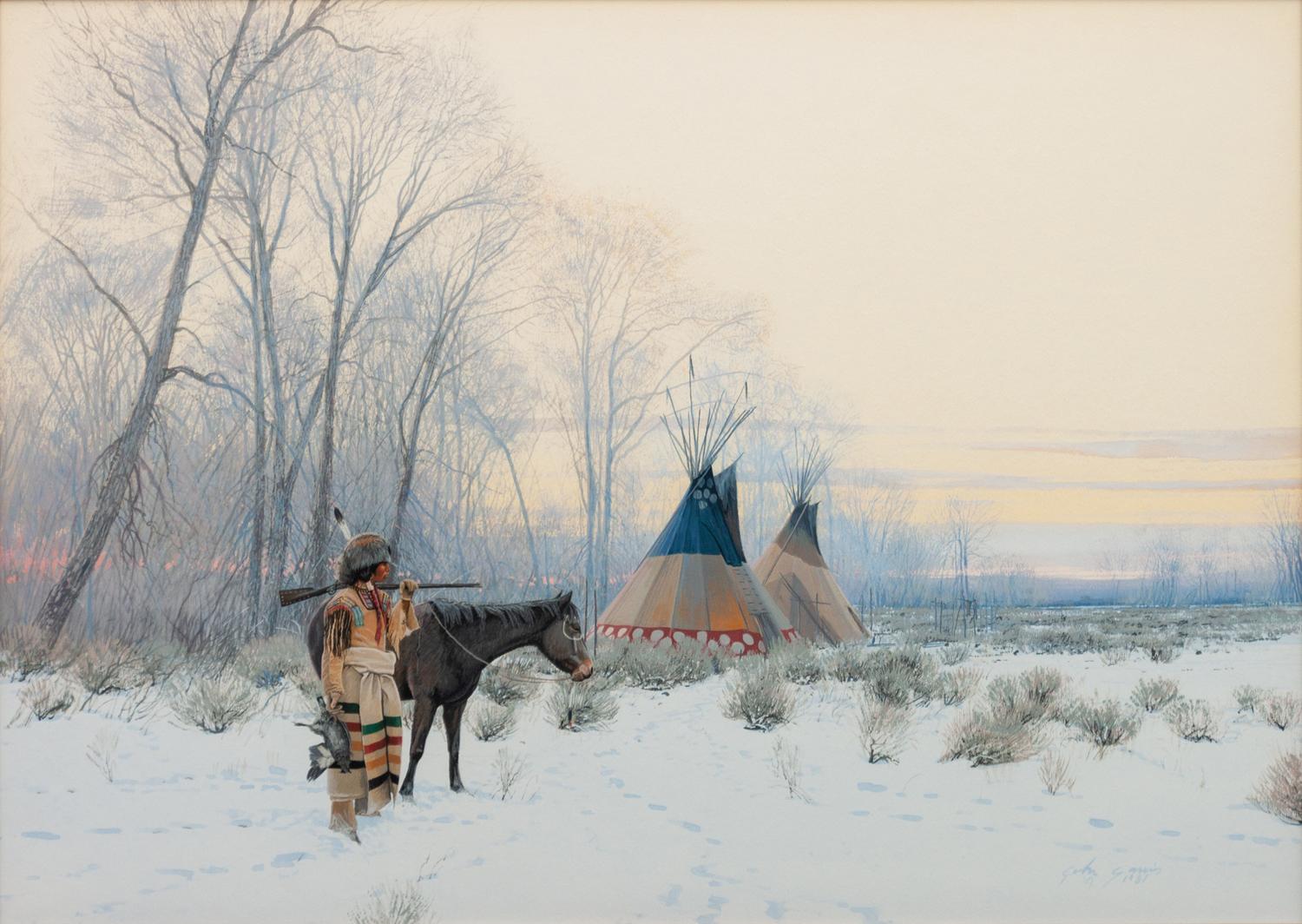 Indian with Tipis , 1981