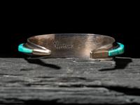 Silver and Cobblestone Inlay Cuff Bracelet
