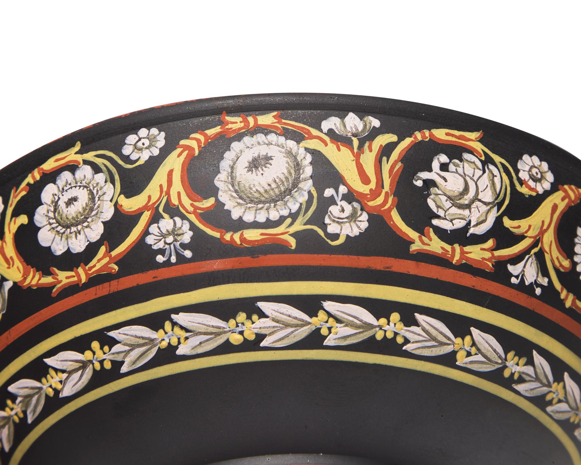 Two Wedgwood Encaustic-Decorated Basalt Tablewares