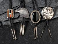 Sterling Silver and Mosaic Inlay Bolo Tie, PLUS