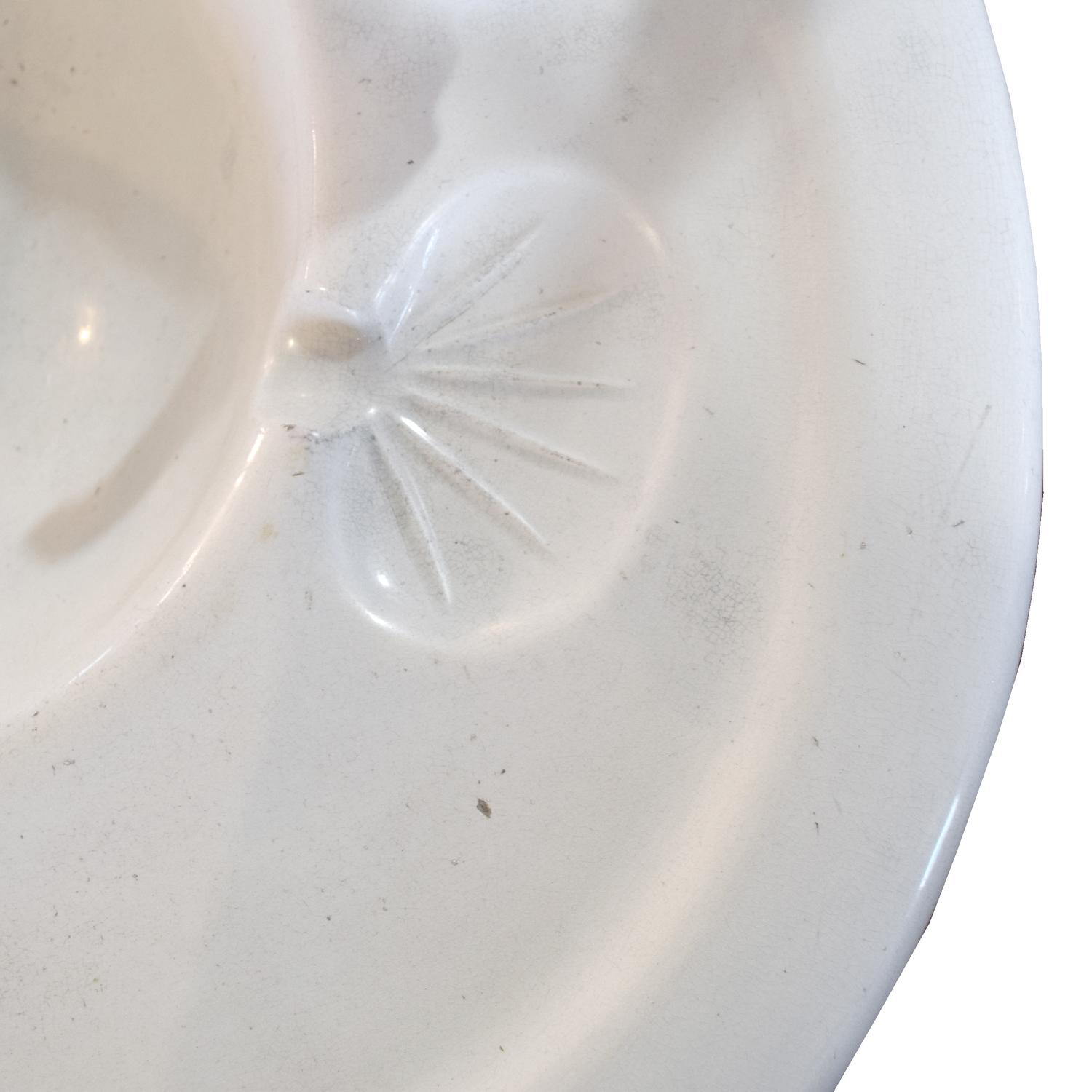 A Porcelain Pedestal Sink 38" W x 27" D x 32.5" H — France, Circa 1900