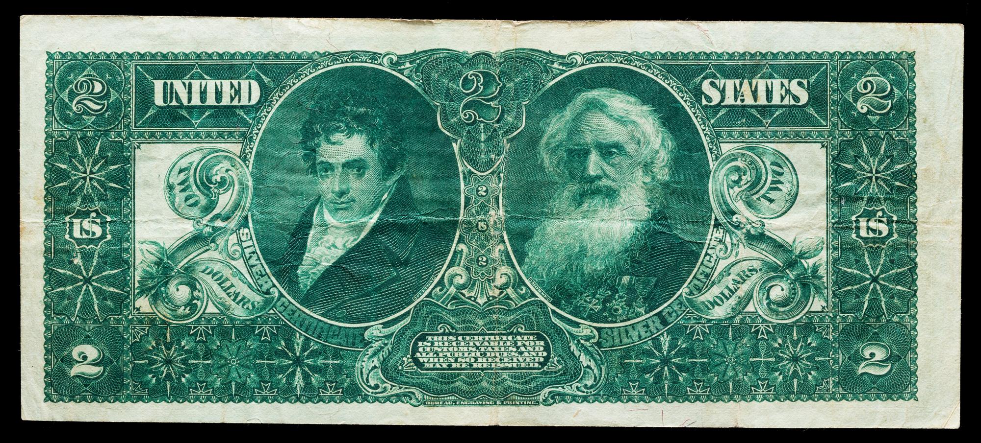 A United States Series 1896 Educational $2 Silver Certificate