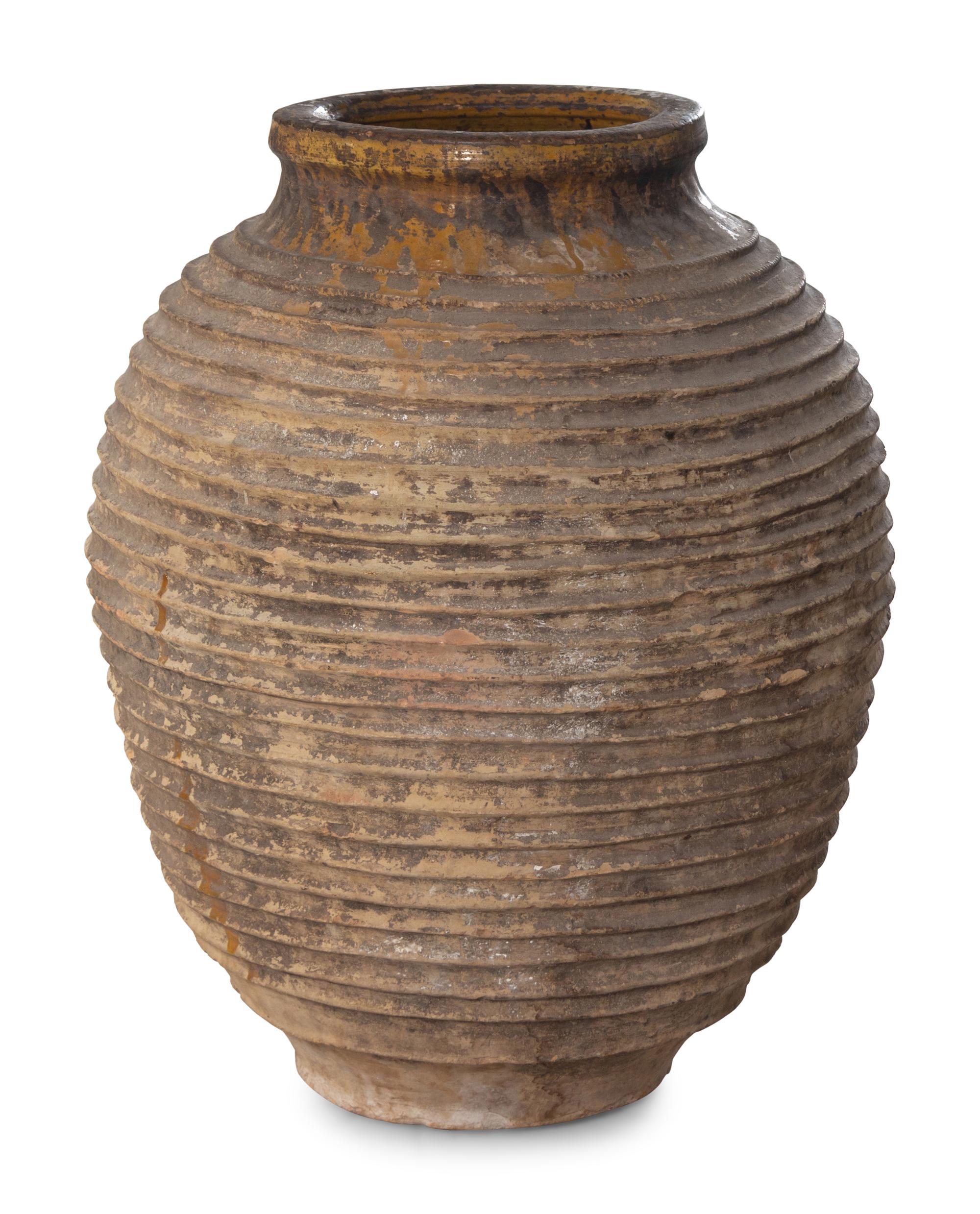 A Large Continental Terra Cotta Oil Jar