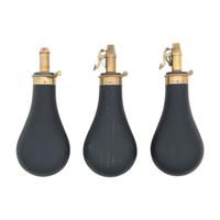 Lot of Three Parker Hale Flasks and Three Powder Horns
