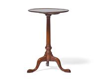A Chippendale Carved Mahogany Dish-Top Candlestand