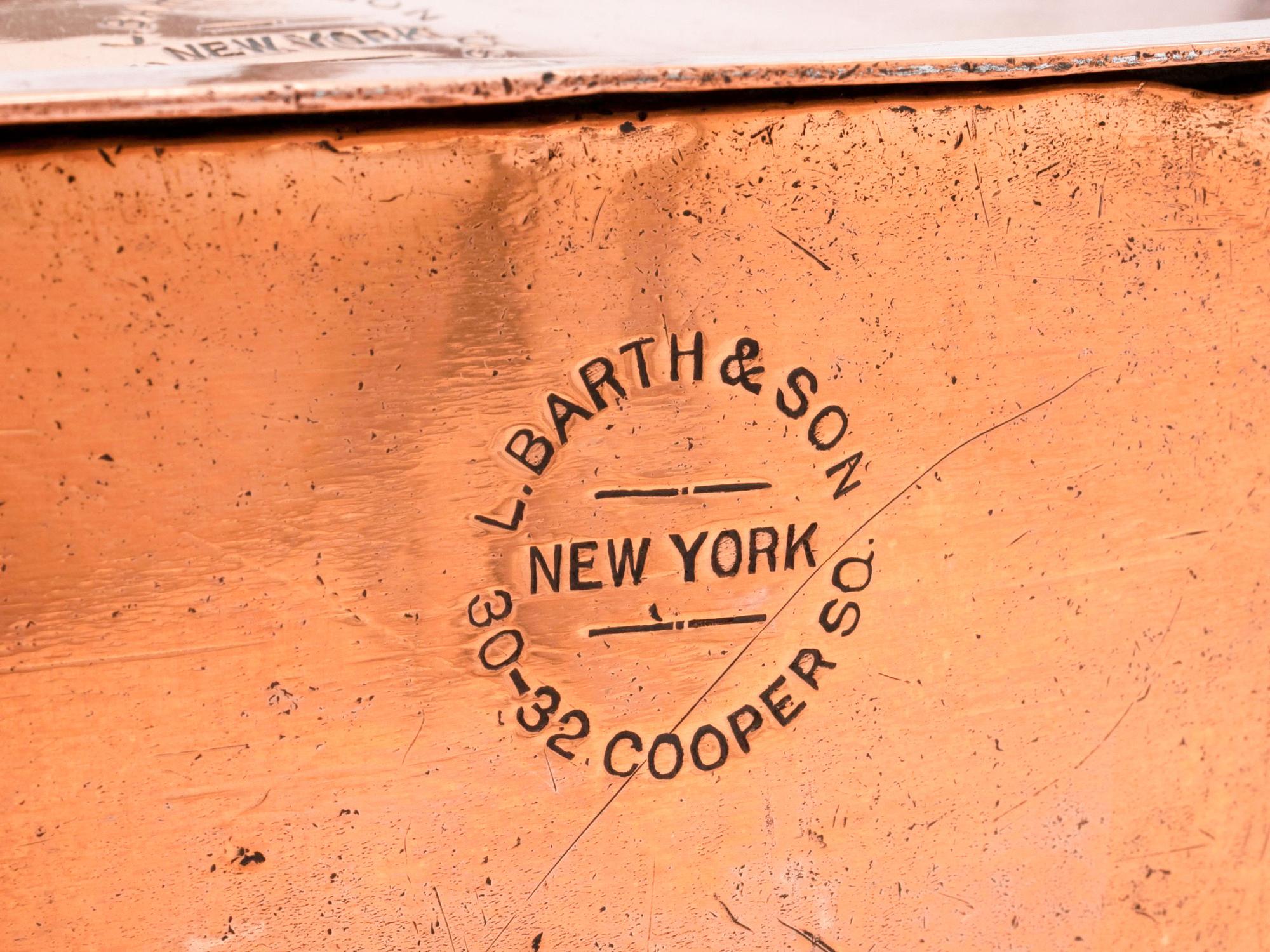 An American Copper Brazier with Cover