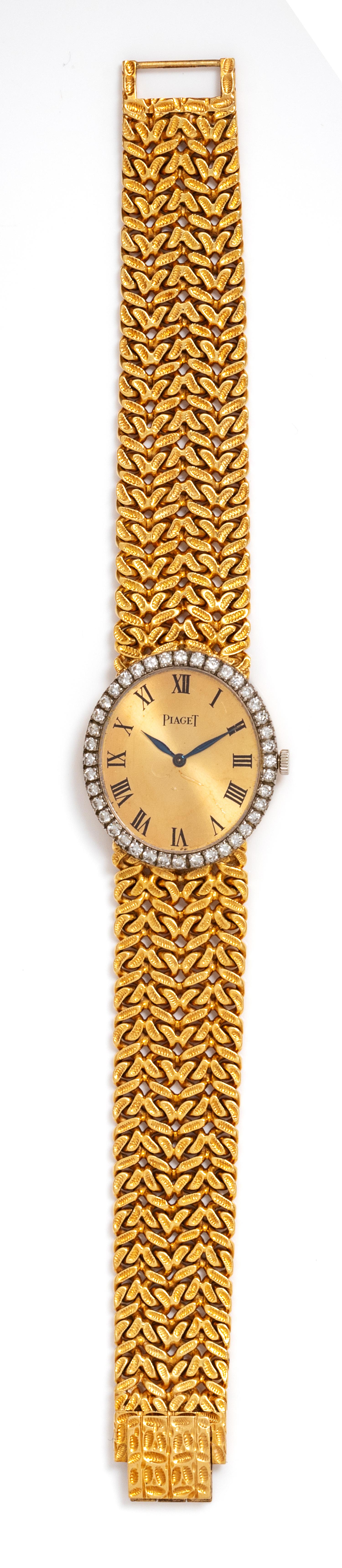 An 18 Karat Bicolor Gold and Diamond Ref. 9826 N 21 Wristwatch, Piaget, 35.60 dwts.