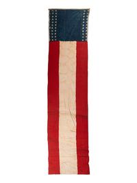 [FLAGS]. Patriotic banner featuring eagle and stars. Ca late 19th-early 20th century.