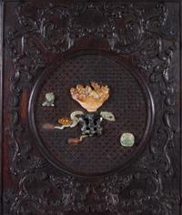 A Chinese Export Hardstone Inlaid Cabinet