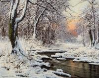 Laszlo Neogrady, (Hungarian, 1896–1962), Winter Landscape