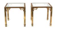 A Pair of Gilt and Silvered Metal Side Tables — 20TH CENTURY
