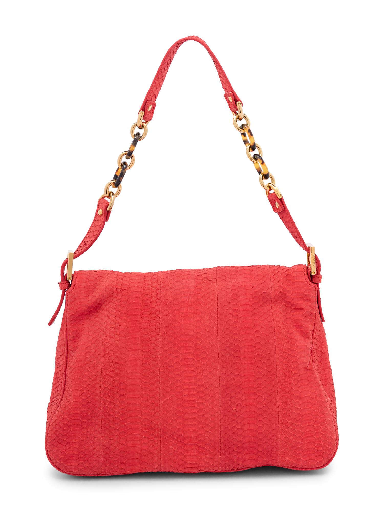 Fendi Red Python Bag, 2010s