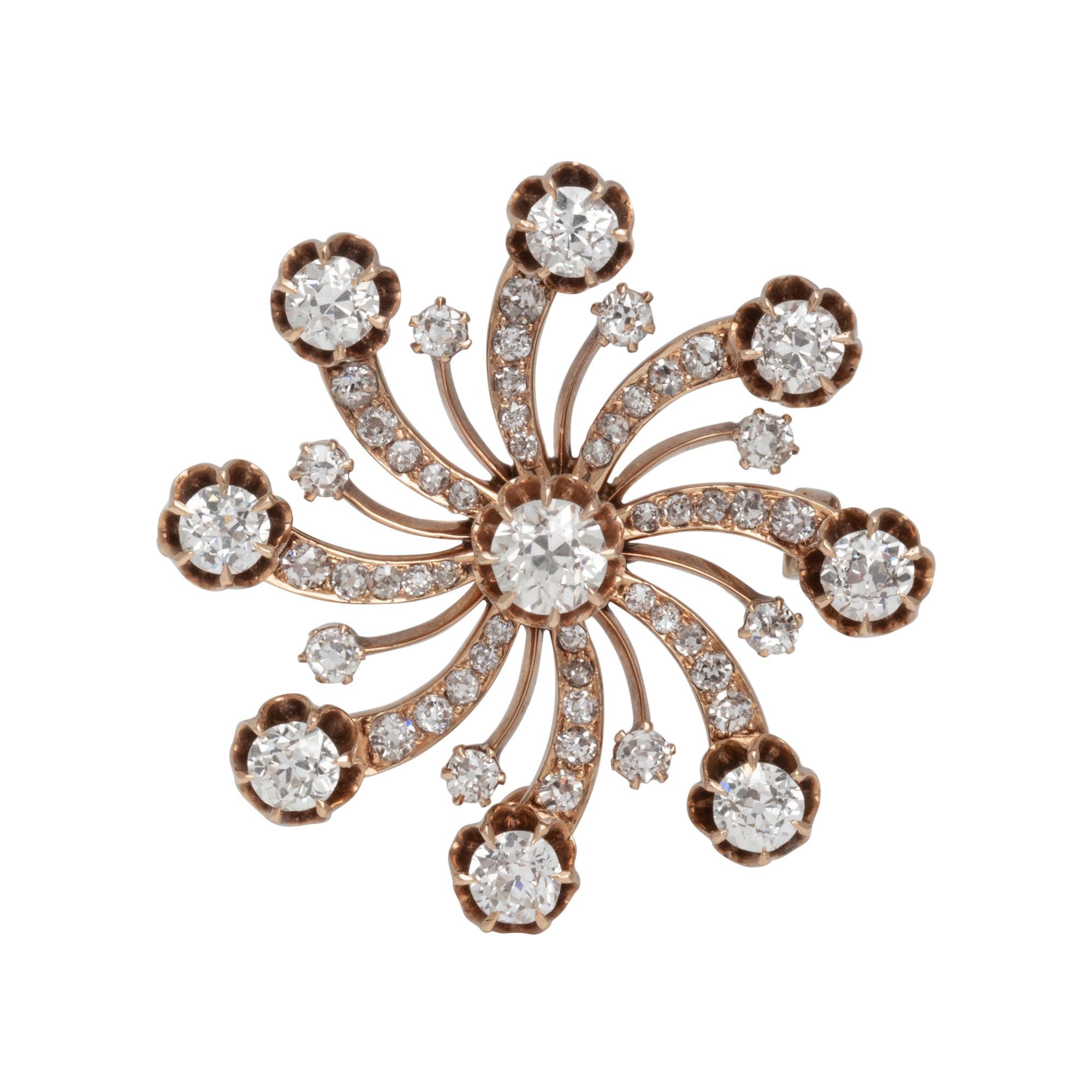 ANTIQUE, DIAMOND PENDANT/BROOCH