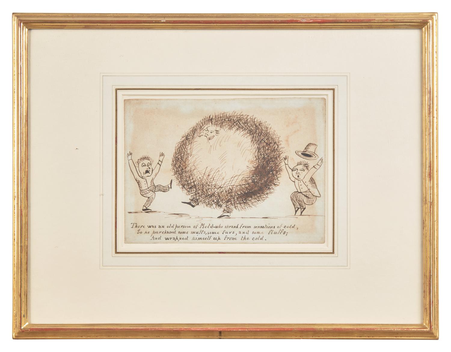 Lear, Edward. Original Drawing and Limerick