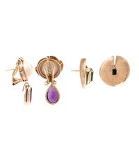 COLLECTION OF YELLOW GOLD AND GEMSTONE EARRINGS