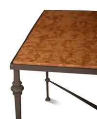 A Neoclassical Style Bronze Coffee Table with Rouge Marble Top