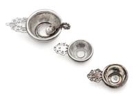 Three American Silver Porringers, Obadiah Fisher, New York, NY, each having an openwork decorated handle, one example with a child's sp