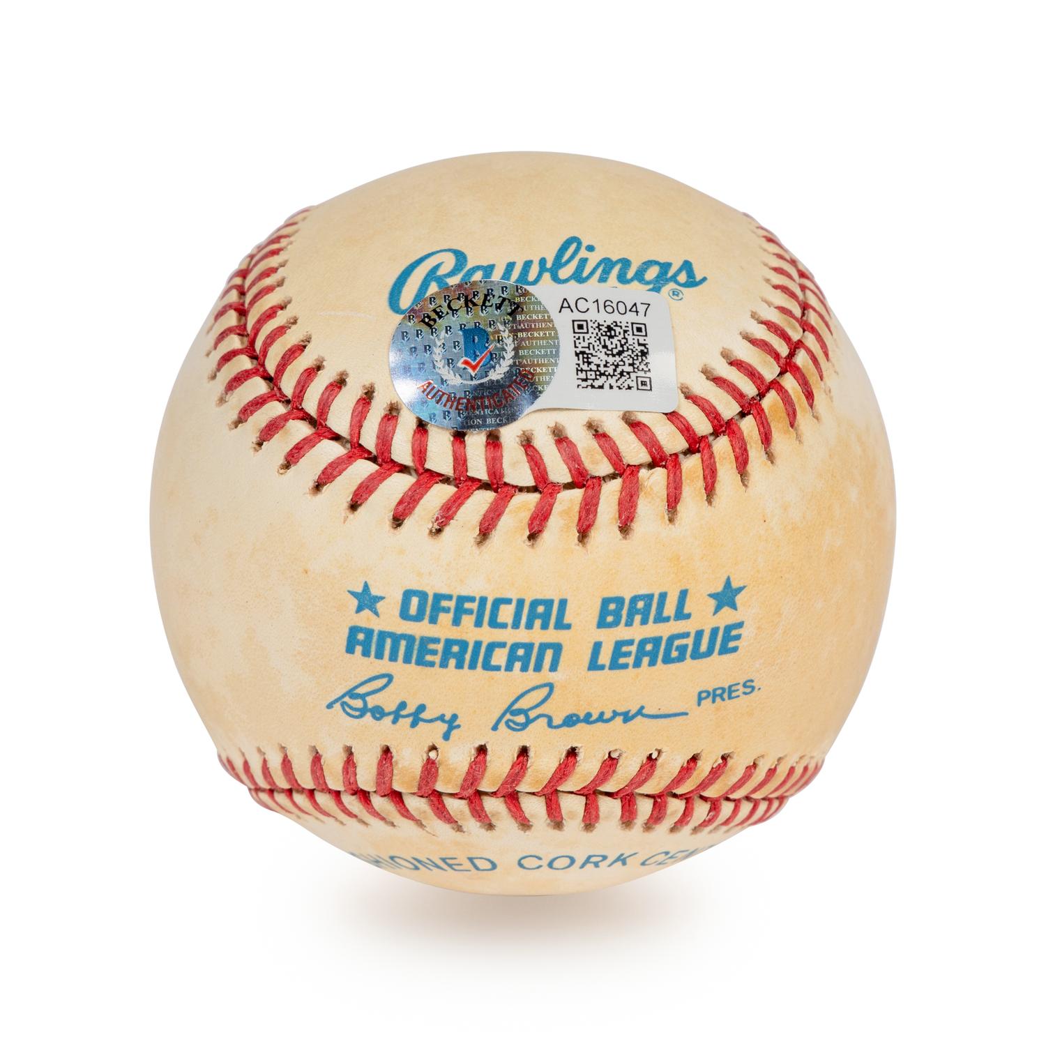 A Mickey Mantle Single Signed Autograph Baseball (Beckett Authentication Services Letter),