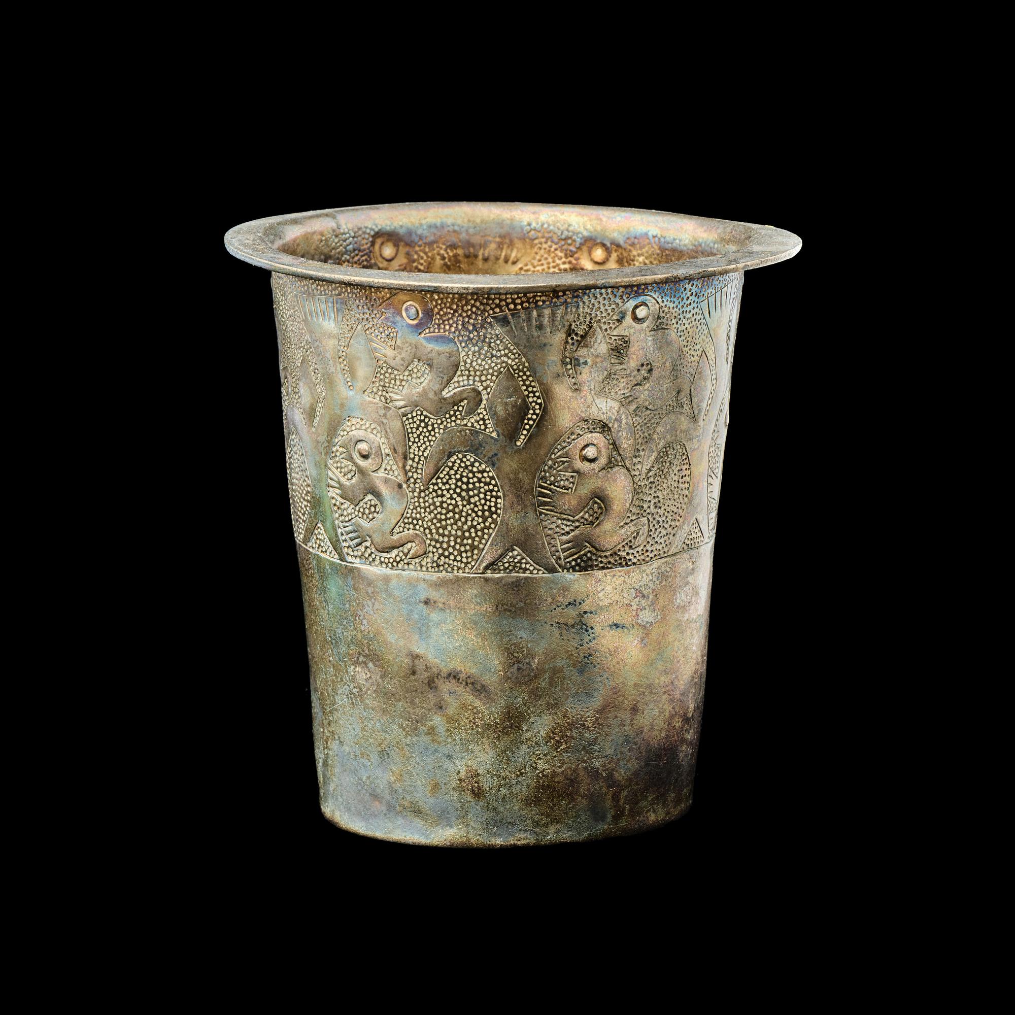 A Chimu Silver Beaker