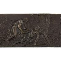 A French Bronze Mythological Relief Plaque