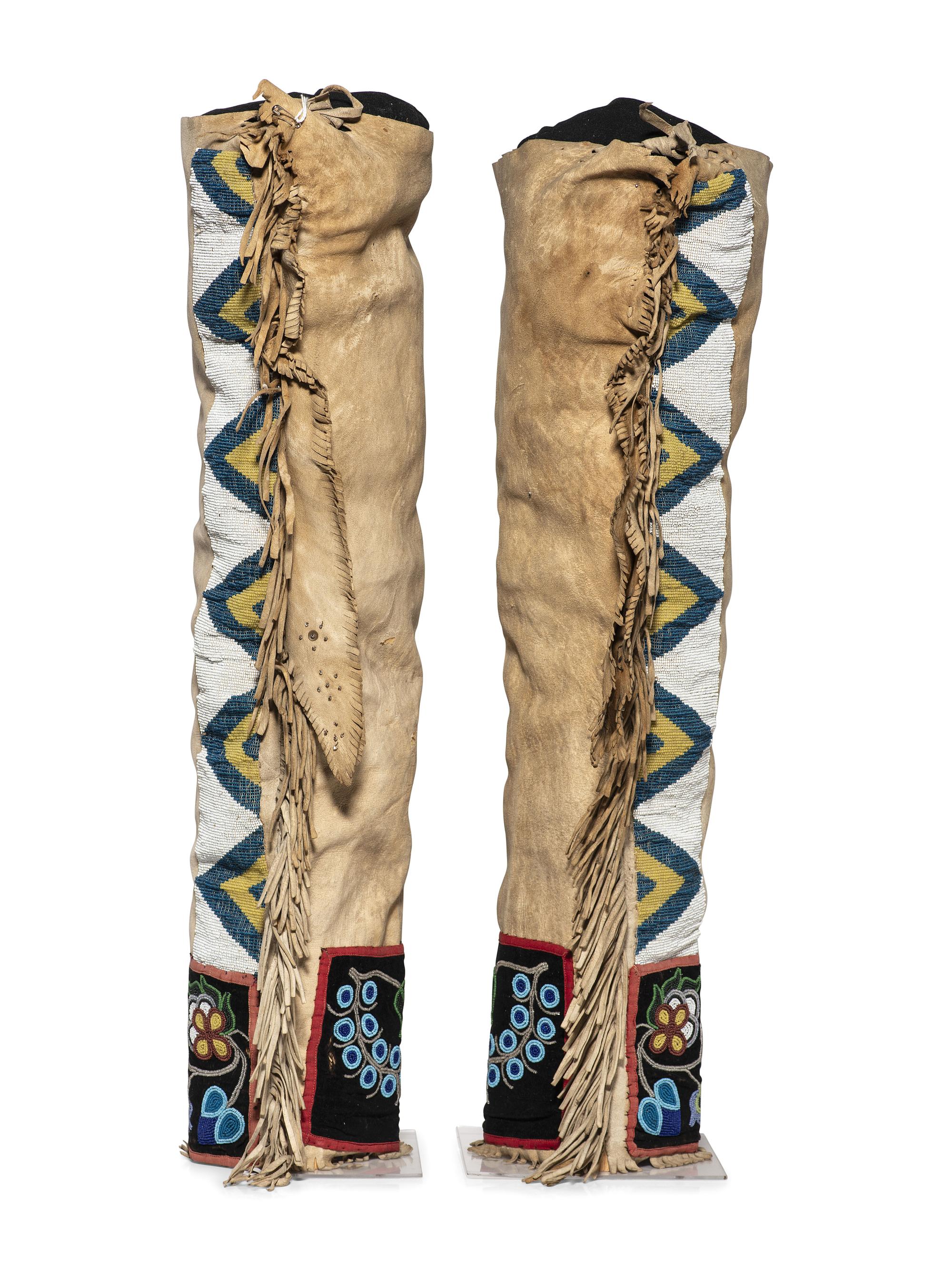 Great Lakes Beaded Hide Leggings
