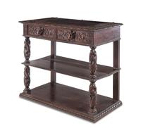 A French Renaissance Revival Carved Oak Small Server