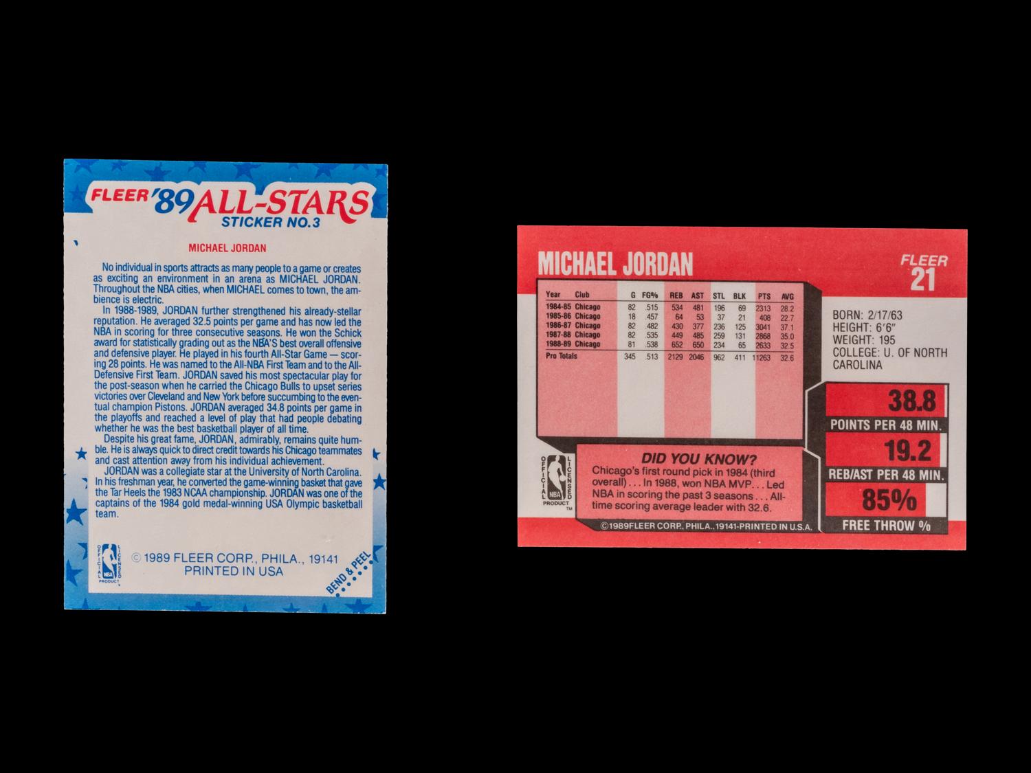 A Complete Set of 1989 Fleer Basketball Cards Including Michael Jordan (168/168)