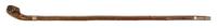 An English Silver Mounted Animalier Cane, Charles Cooke, Height overall 35 1/2 x height of head 2 1/4 inches.