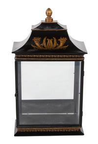 An Italian Neoclassical Style Tole Hanging Display Case