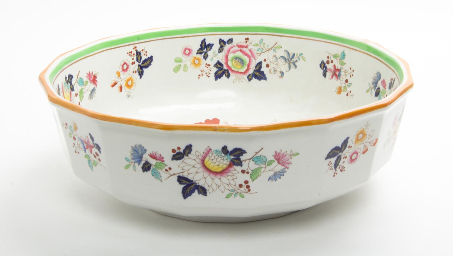 A Collection of English Pottery Articles Width of basin 15 1/2 inches. — 19TH/20TH CENTURY