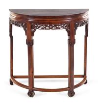 A Chinese Carved Rosewood Console Table