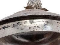 An English Silverplate-Mounted Carved Coconut with Lid