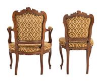 Four French Louis Philippe Walnut Chairs