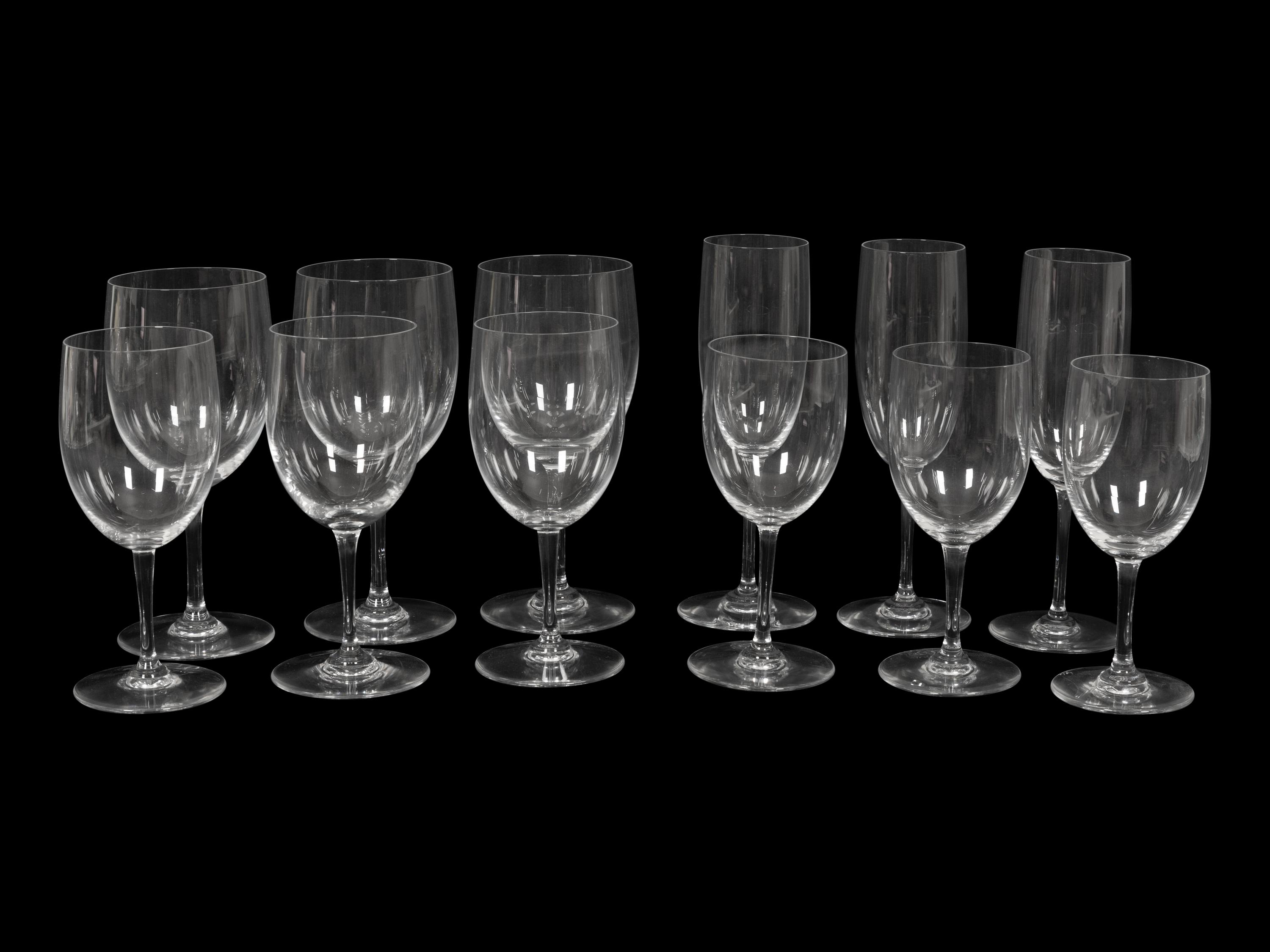 A Baccarat Perfection Glass Stemware Service