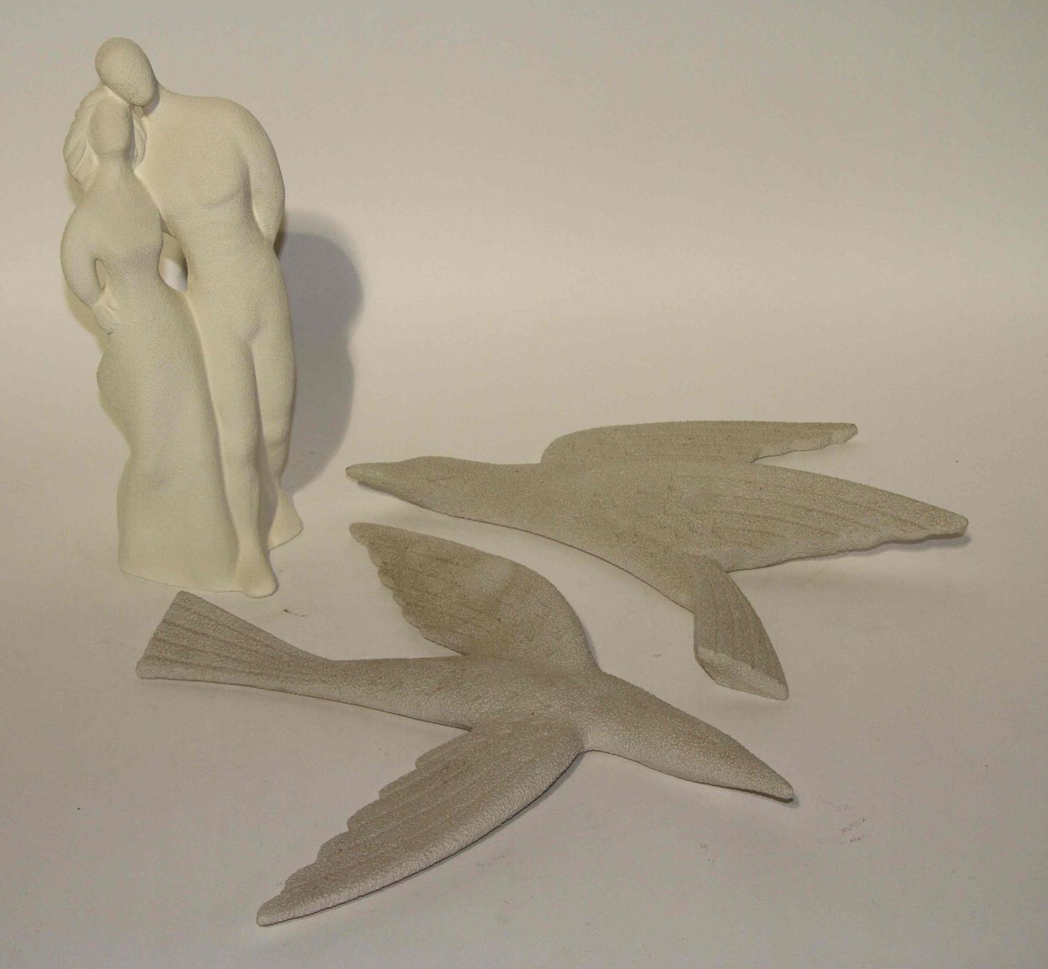 A Group of Four Haeger Pottery Articles Width of widest 23 inches.