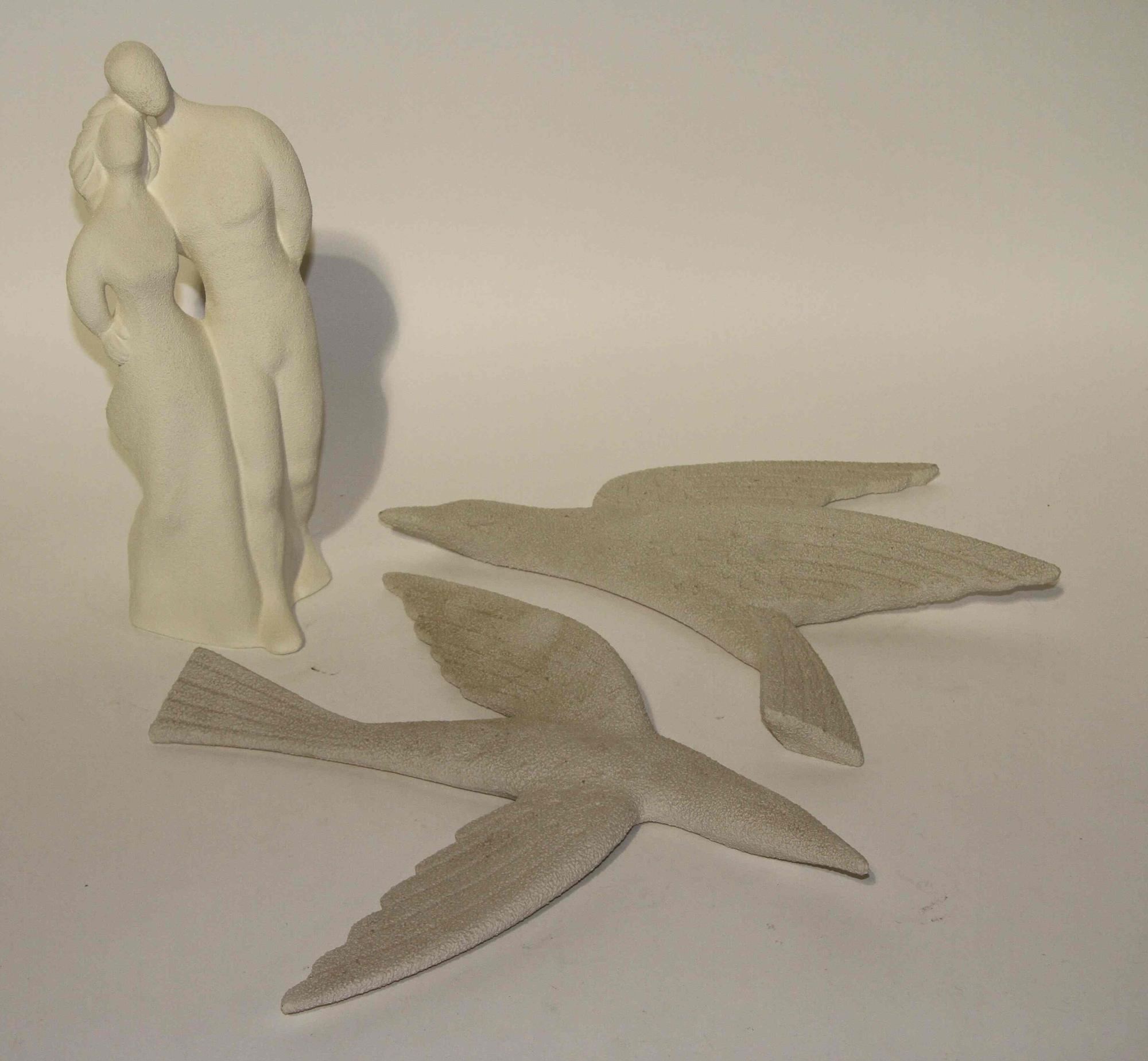 A Group of Four Haeger Pottery Articles Width of widest 23 inches.