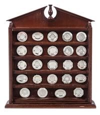 A Franklin Mint Collection of Silver Dishes Height 10 inches.