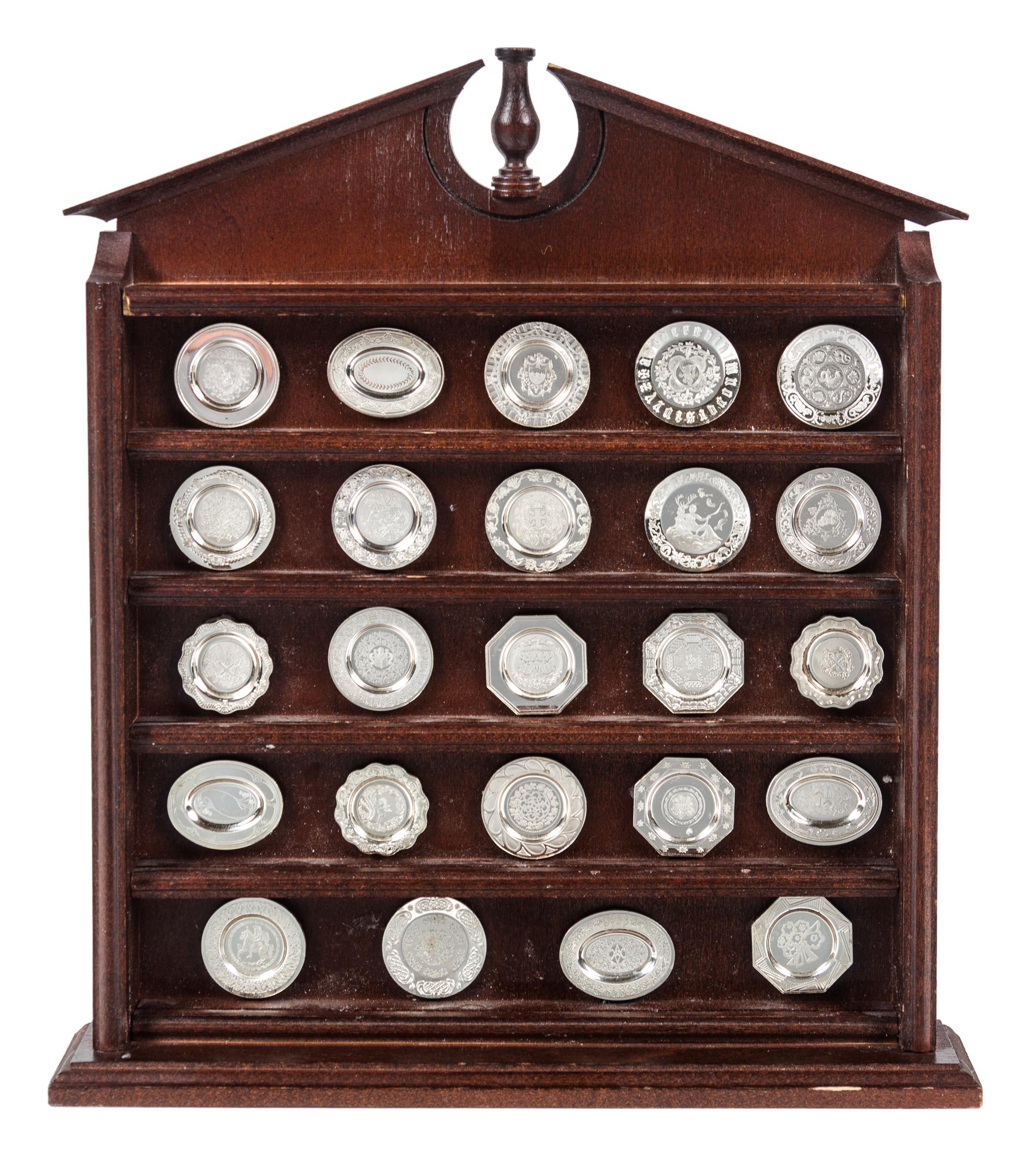 A Franklin Mint Collection of Silver Dishes Height 10 inches.