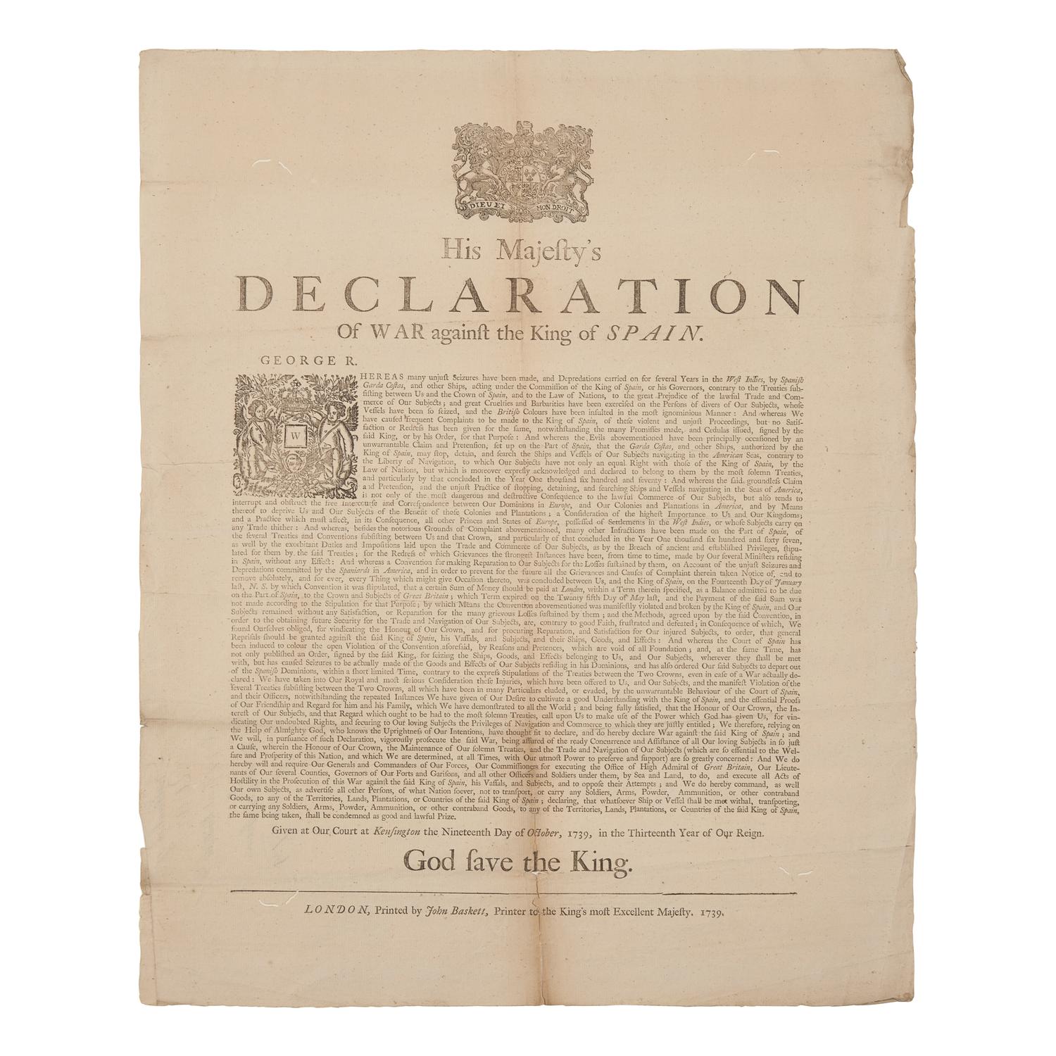 [Colonial America] The King of England Declares War Against Spain, Igniting the War of Jenkins' Ear